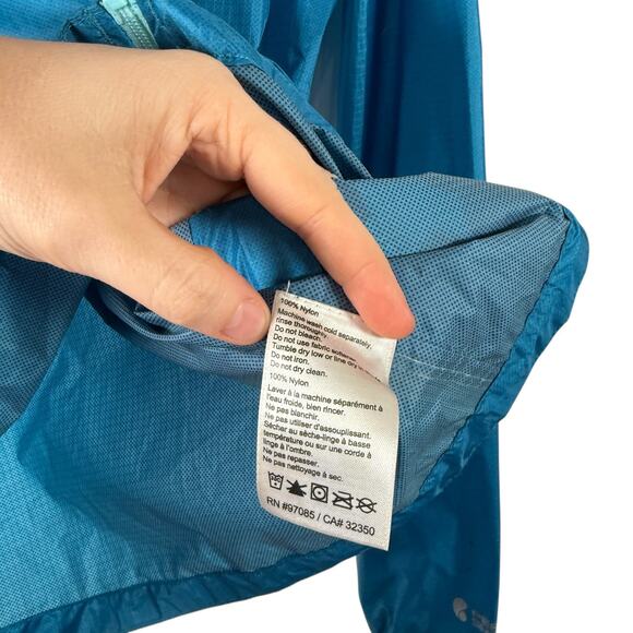 Outdoor Research Helium II Jacket Rain Outdoor Full Zip Blue Outdoor Womens XS - Picture 4 of 5